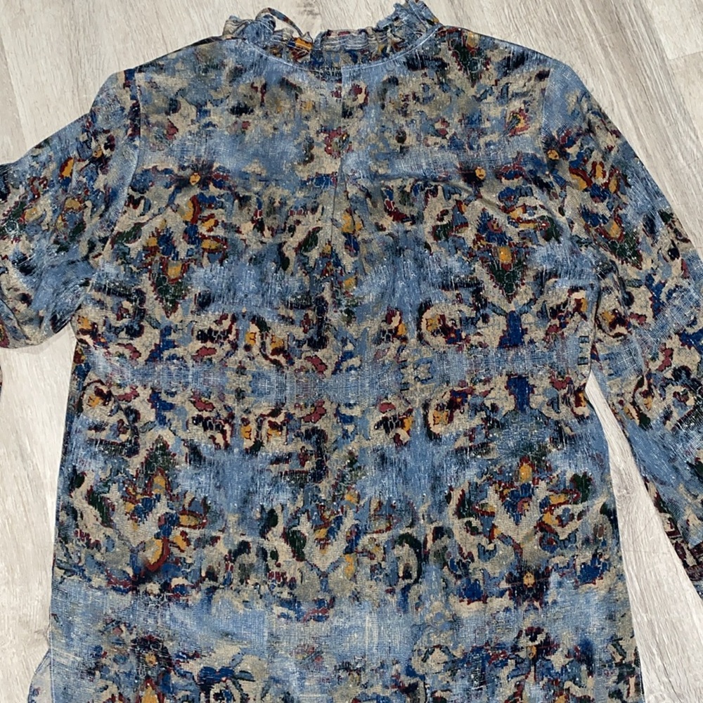Kobi Halperin Silk Molly Ruffle Trimmed Printed Blouse - Picture 7 of 10